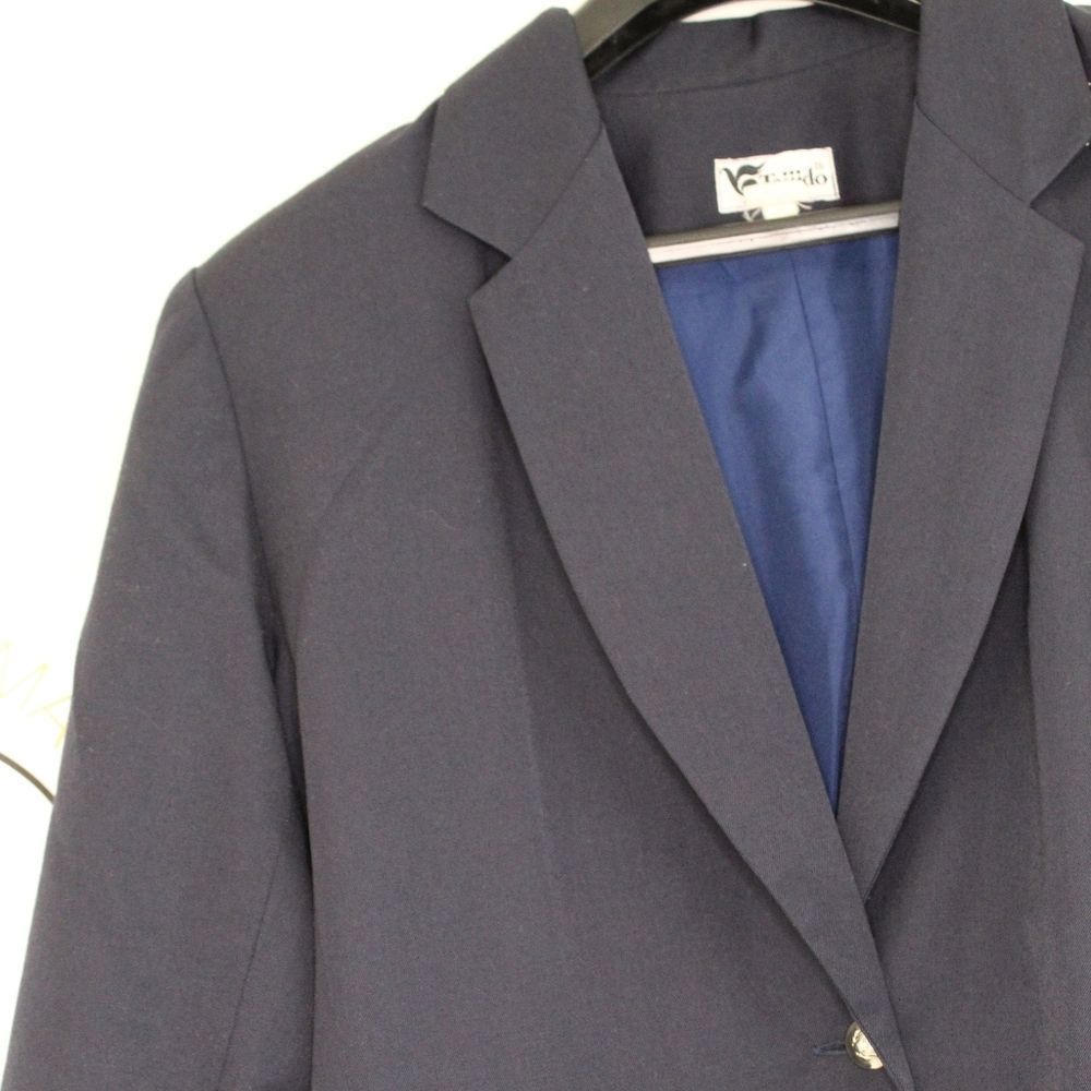 Navy vintage oversized blazer mint conditions EU16 - Picture 4 of 8